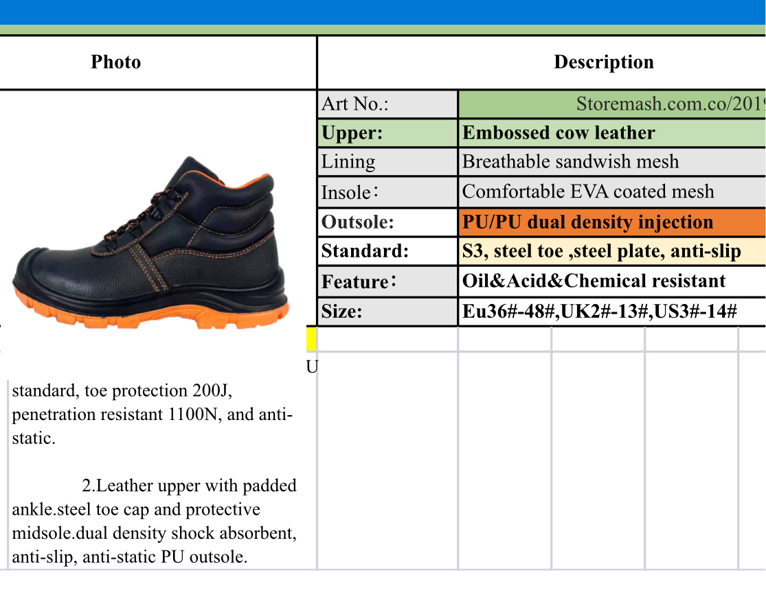 Safety Shoes for work anti-smash