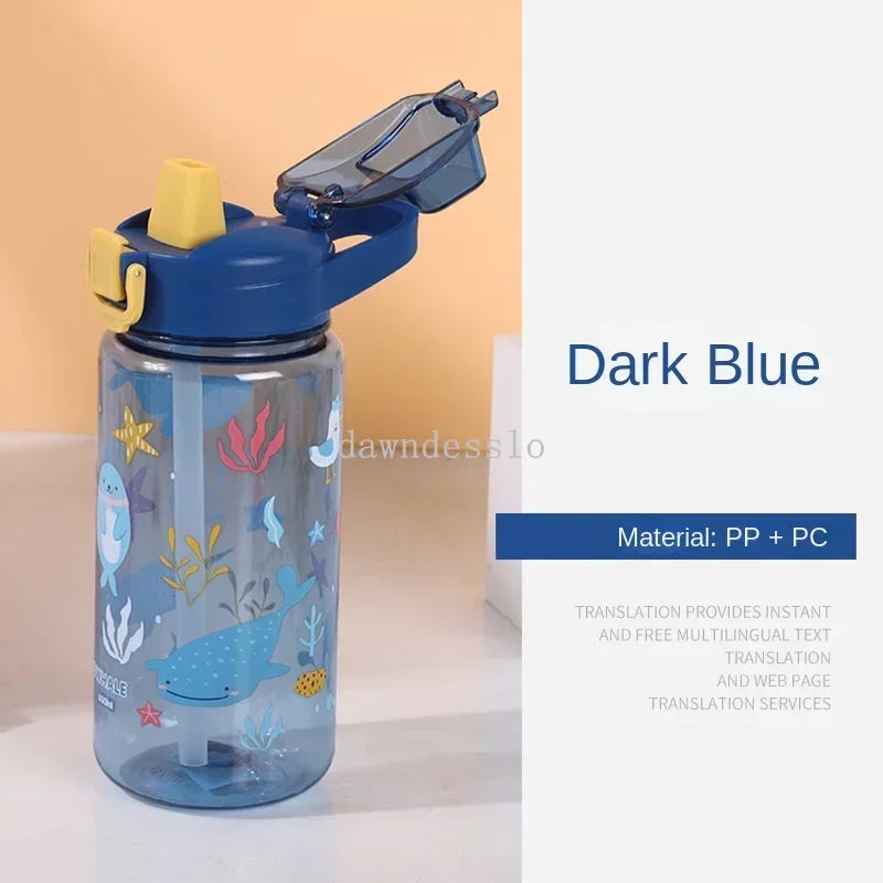 600ml kids Water Bottles Creative Cartoon Feeding