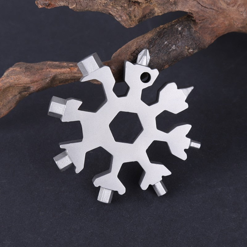 Multi-tool with 18 functions Stainless Steel Snowflake Compact Multifunction Screwdriver