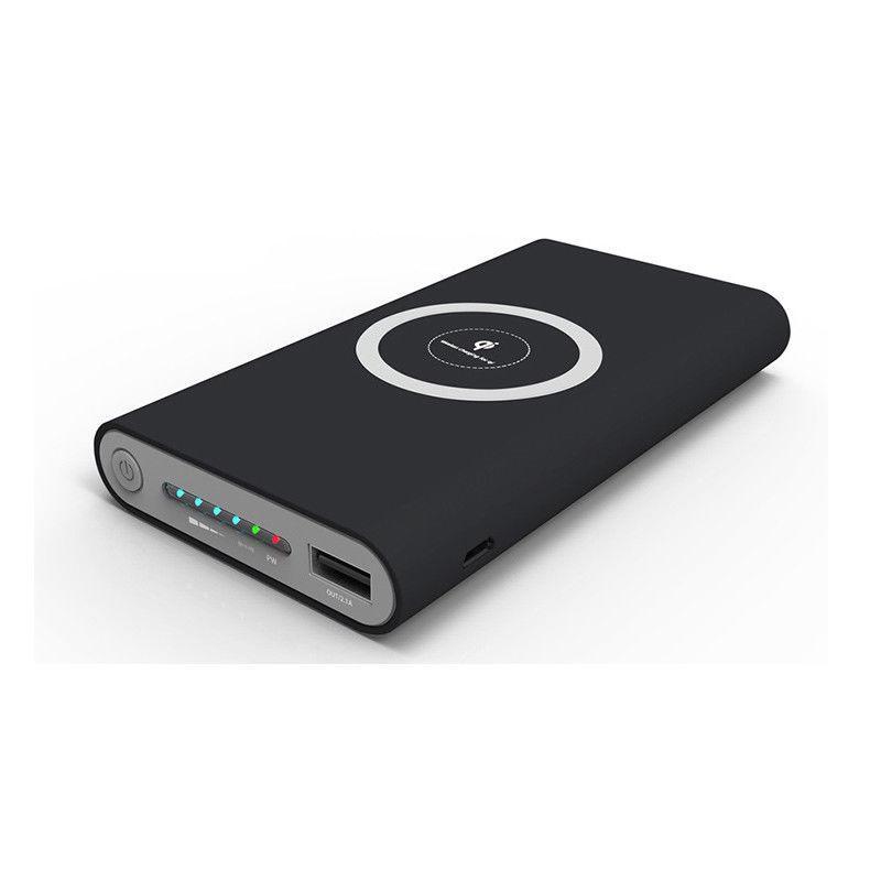 Charge your phone or other electronics wirelessly with this portable power bank.