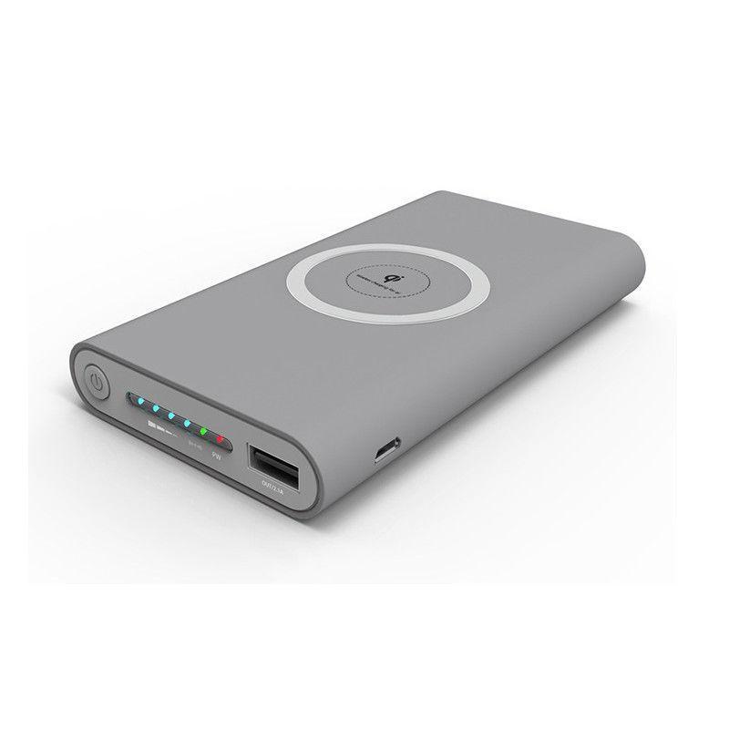 Charge your phone or other electronics wirelessly with this portable power bank.